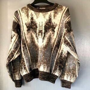 Vintage 80s Cambio Italia Made In Italy Wool Wool Blend Acrylic Sweater Size L